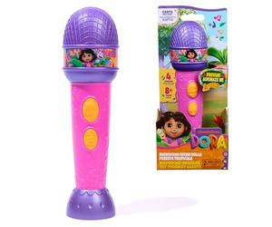 Dora, Microphone Rythme de forêt Tropicale avec Musique, Sons et Phrases bilingues, Jouets pour Filles et Enfants à partir de 3 Ans