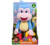 Dora - Peluche Interactive Babouche - Figurine Interactive 35 Cm - Peluche Singe avec Accessoire Jouet Banane - 2 Chansons 9 Répliques - Dessin Animé Jouet Maison De Poupée - Enfant 3 Ans Et +