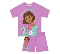 DORA Pyjama Fille, Ensemble Pyjama A Manches Courtes, Pyjamas Enfant pour L'Été, Violet 6-7 Years