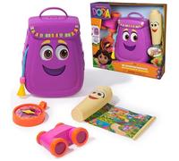Dora - Sac À Dos + Accessoires - Sac D'Aventure avec Carte, Jumelles & Boussole - Faites Bouger Ses Yeux Et Sa Bouche - Dessin Animé Jouet Maison De Poupée - Jouet Enfant 3 Ans Et +