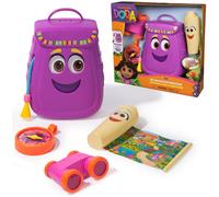 Dora - Sac À Dos + Accessoires - Sac D'Aventure Avec Carte, Jumelles & Boussole - Faites Bouger Ses Yeux Et Sa Bouche - Dessin Animé Jouet Maison De Poupée - Jouet Enfant 3 Ans Et +