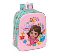 DORA - Sac à dos de crèche 3D, facile à nettoyer, idéal pour les enfants de différents âges, confortable et polyvalent, qualité et résistance, 22 x 10 x 27 cm
