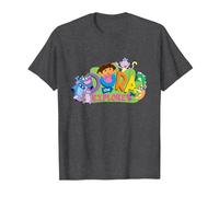 Dora The Explorer Classic Logo with Boots and Swiper T-Shirt, Homme, Chiné Foncé, XXL