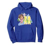 Dora The Explorer Dora and Friends Colorful Sketch Logo Sweat à Capuche, Unisexe pour Adultes, Bleu Royal, XXL