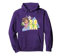 Dora The Explorer Dora and Friends Colorful Sketch Logo Sweat à Capuche, Unisexe pour Adultes, Violet, M