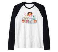 Dora The Explorer Let's Explore! Textured Design Manche Raglan