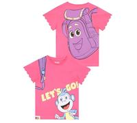 Dora The Explorer T-Shirt Fille, T-Shirt à Manches Courtes pour Fille, Vêtements D’Été pour Enfants, Rose 4-5 Ans
