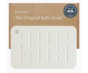 Dorai Home Bath Stone Mat 23.6"x15.4" - Luxury Diatomite Stone Mat, Quick-Dry, Non-Slip, Rain Sandstone