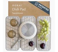 Dorai Tapis de cuisine pliable - Enveloppé dans une sangle en silicone pour protéger la vaisselle - Sèche instantanément - Moderne et élégant - Design minimaliste pour correspondre à n'importe quel