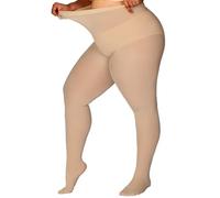 DORALLURE Collant Femme Grande Taille Semi-Opaque Microfibre 60 DEN Curvy