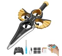 Doramier Avion Télécommandé, 2,4 GHz RC Avion avec lumières LED, Flip 360°, Gyroscopique à 4 Axes, A-vion en Mousse pour Enfants, Jouet d'extérieur Cadeau pour garçons et Filles (Gold)