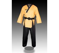 Dorawon, Dobok Poomsae Brodé Master, Col Y Noir, Taille 150 Cm Jaune