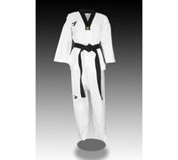 Dorawon, Dobok Taekwondo Brodé Fight, Col Noir, Taille 200 Cm Blanc