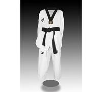 Dorawon, Dobok Taekwondo Brodé Luxury, Col Noir, Taille 160 Cm Blanc