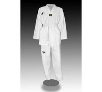 Dorawon, Dobok Taekwondo Brodé Premium, Col Blanc, Taille 120 Cm Blanc