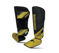 Dorawon, Protège Tibias Et Pieds En Cuir Phoenix, Noir, Taille M Jaune
