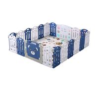 Doraystar Parc pour bébé, grand parc pour bébé avec matelas, parc de jeux extérieur intérieur, centre d'activités pour enfants avec mousse anti-collision (18+2)