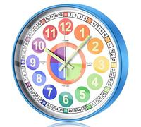 DORBOKER Horloge Murale phosphorescente pour Chambre à Coucher Bleu