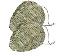 Dorccsi Lot de 2 nids de guêpes, 17, 8 x 23, 8 cm, en roseaux tissés artificiels, à Suspendre, Pratique pour Dissuader Les guêpes, Les frelons, Les Jaunes, décoration Jardin, terrasse, piège à