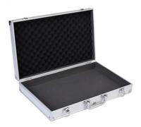 Dorccsi Mallette de transport avec éponge en mousse - 45,7 x 27,9 x 7,6 x 7,6 cm - Boîte à outils verrouillable en aluminium - Avec poignée