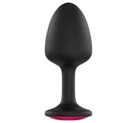 Dorcel Geisha Plug Ruby M - plug anal noir avec pierre rose