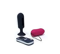 DORCEL Genius Secret Vibe - Oeuf Vibrant Télécommandé en Silicone Hypoallergénique, Sextoy avec Plug Stimulateur Anal à 10 Modes de Vibration, Noir & Rose