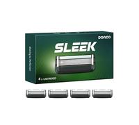 DORCO Élégant système de rasage à six lames avec technologie Multi-Flex, jeu de pièces de rechange et cartouche de rechange pour rasoir de précision (lot de 4)