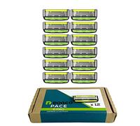 Dorco Pace 6 Pro Lot de 12 rasoirs à six lames avec tondeuse sans manche