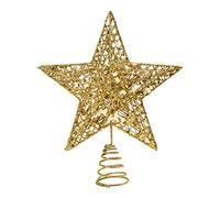 Dore Etoile Sapin de Noel Cimier de Sapin Noël étoile de Noel Pointes de Sapin Paillettes Christmas Tree Topper pour Décorations 20 x 25 cm