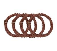 Dore & Rose Silk Scrunchie Set 4 Stück 1 cm Brown