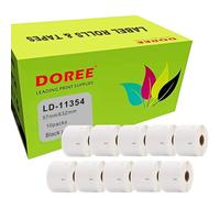 DOREE 10 Rouleaux 11354 S0722540 Étiquettes, Compatible DYMO 11354 Rouleau d'étiquettes, 57mm x 32mm pour imprimantes LabelWriter 4XL/450/400/330/320/310 (1000 étiquettes/rouleau)