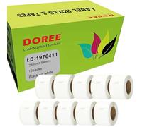 DOREE 10 rouleaux d'étiquettes de retour durables 1976411, 25 mm x 54 mm (160 étiquettes par rouleau), compatible avec Dymo LabelWriter 300, 310, 320, 330, 400, 4XL, 450, 450 Duo, 450 Twin Turbo.
