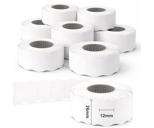 DOREE 10x Étiquettes de prix 26×12 mm bord ondulé simple côté 1400/rouleau