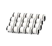 DOREE 20 Rouleaux DK-22205 Étiquettes Continues, Compatibles avec Brother DK-22205, 62 mm x 30,48 m Rouleau d’étiquettes, Pour les imprimantes Brother QL-500,QL-550,QL-570,QL-700,QL-710W,QL-800