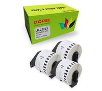 DOREE 3 Rouleaux DK-22223 d’étiquettes continues, compatibles avec Brother DK-22223, 50 mm × 30,48 m, Pour imprimantes d’étiquettes Brother QL-500,QL-550,QL-570,QL-700,QL-800