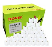 DOREE 40 Pack Étiquettes 54x101 mm pour Dymo 99014 S0722430 rouleau de 220