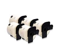 DOREE (5 rouleaux) Blanc DK-11202 compatible avec les rouleaux d'étiquettes d'adresse Brother, 62 mm × 100 mm pour Brother P-Touch QL-500 QL-550 QL-570 QL-700 QL-800 (300 étiquettes par rouleau)