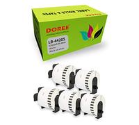 Doree 5 Rouleaux DK-44205 62mm x 30,48m ruban adhésif en papier amovible