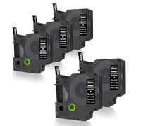 Doree 5x Ruban d'étiquetage 45021 S0720610 noir Compatible avec Dymo 12mm