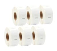 Doree - 6 Rouleaux Étiquettes Autocollantes S0929120, 25mm x 25mm, Compatibles avec DYMO LabelWriter 4XL, 450, 400, 330, 320, 310, 750 Étiquettes par Rouleau, Idéal pour Bureau et Expédition
