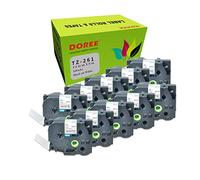 DOREE Étiquettes compatibles TZ-261 TZe-261 Noir sur blanc 36 mm x 8 m pour Brother P-Touch PT-3600 530 550 9200DX 9400 9500PC 9600 9700 9700PC 9800 9800PCN D800W E850TKW P900W 10