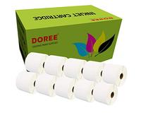 DOREE Lot de 10 rouleaux d’étiquettes d’expédition blanches 100 mm x150 mm, 300 étiquettes/rouleau, mandrin 25 mm, compatibles Zebra GK420D/GX420D,GK420T/GX420T, ZD500R,ZD620, ZT230, ZT410.