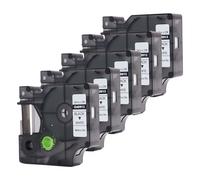 DOREE Lot de 5 rubans d'étiquettes dymo d1 9 mm blanc 40913 S0720680