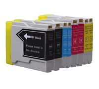 DOREE Pack 8 Compatible Brother LC-1000/LC-970 (2 Noir, 2Cyan, 2 Magenta, 2Jaune) Cartouches Compatible avec Brother MFC-240/MFC-440CN/MFC-5860CN/MFC-665CW/DCP-130C/ DCP-135C, DCP-150C, MFC-235C