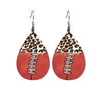 D'oreille Or/Argent Femme Avec Boîte femmes, boucles d'oreilles de jour de match en cuir, boucles d'oreilles en forme goutte d'eau, jeu Filles Amoureux (Purple, One Size)