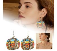 d'oreilles à en forme nos boucles d'oreilles citrouille obsédantes, votre style d'Halloween! Femme Or Femme Petites (B, 7. 5cm)