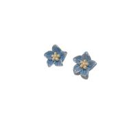 d'oreilles camélia bleu pour femmes nouvelles d'oreilles de tempérament doux de petites fleurs printemps et d'été Boucle Oreille Femme