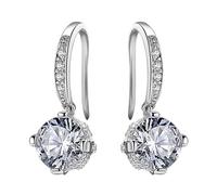 d'oreilles de tempérament, bijoux simples, crochets d'oreille, cadeau Outils Fournitures Artisanat compatible with Machine Fournitures Bijoux (White, One Size)