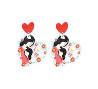 d'oreilles en acrylique en forme de cœur, tendance et mignonnes, pour la fête des mères. Design créatif pour célébrer la journée spéciale des mamans. Pince Kits Kits
