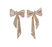 d'oreilles en or Bow Rhinestone mince pendle élégant d'oreilles Rhinestone mariage femmes accessoires d'oreille bijoux pour femme
